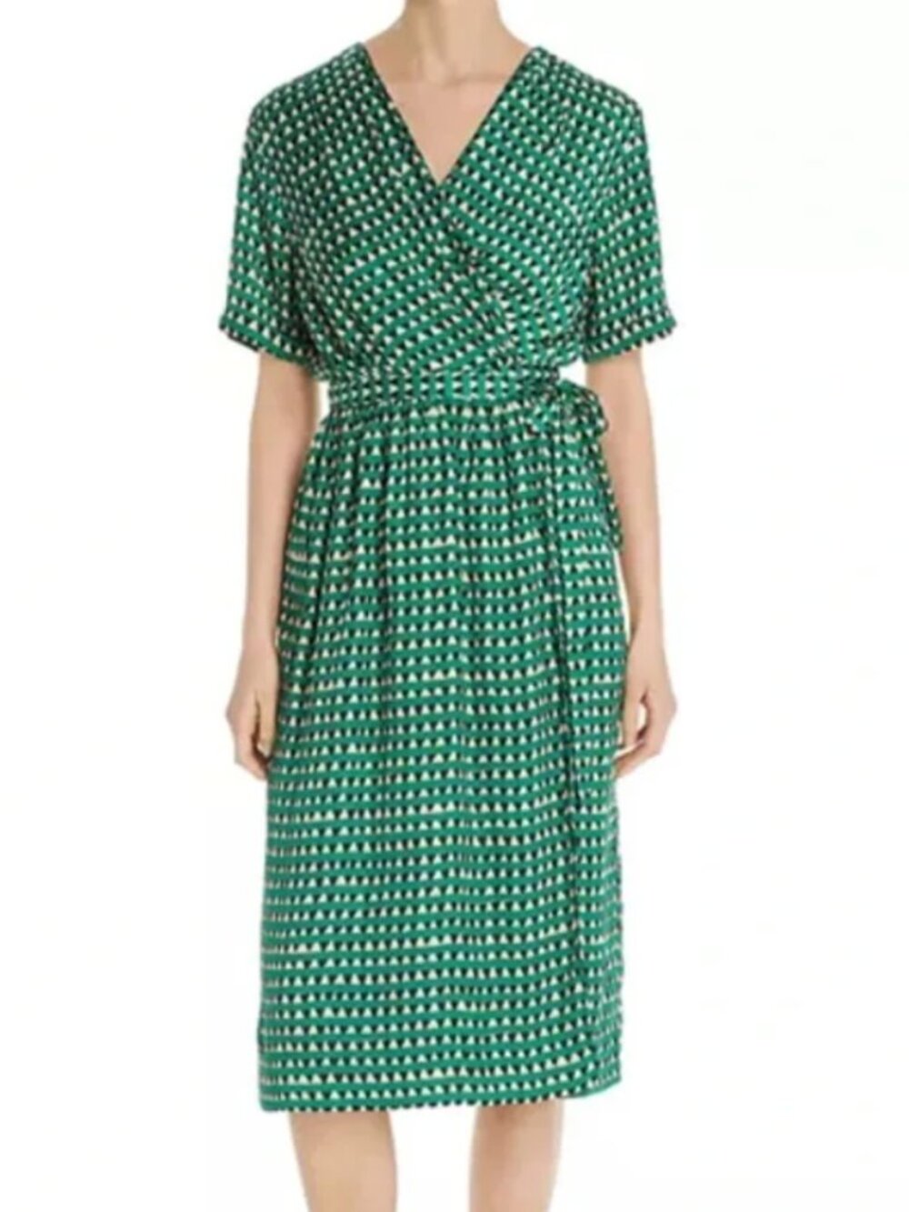Scotch & Soda Midi Crushed Satin Wrap Dress in Maison